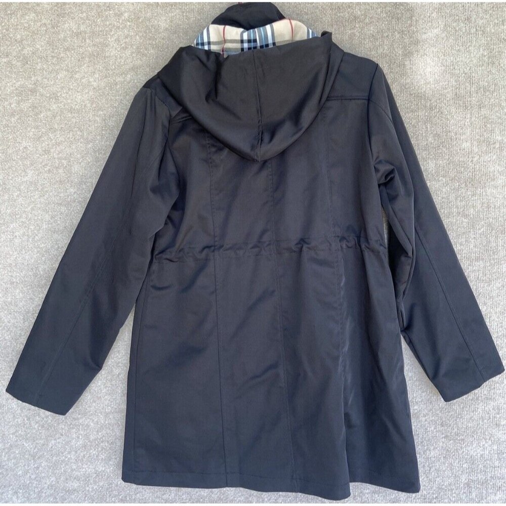 SaphiRose Women's Long Hooded Rain Jacket Outdoor Raincoat Windbreaker Sz S NEW - Picture 3 of 15